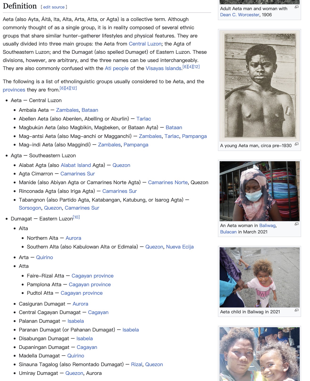 Aeta population photographs and genetic reference material., image 1 of 14