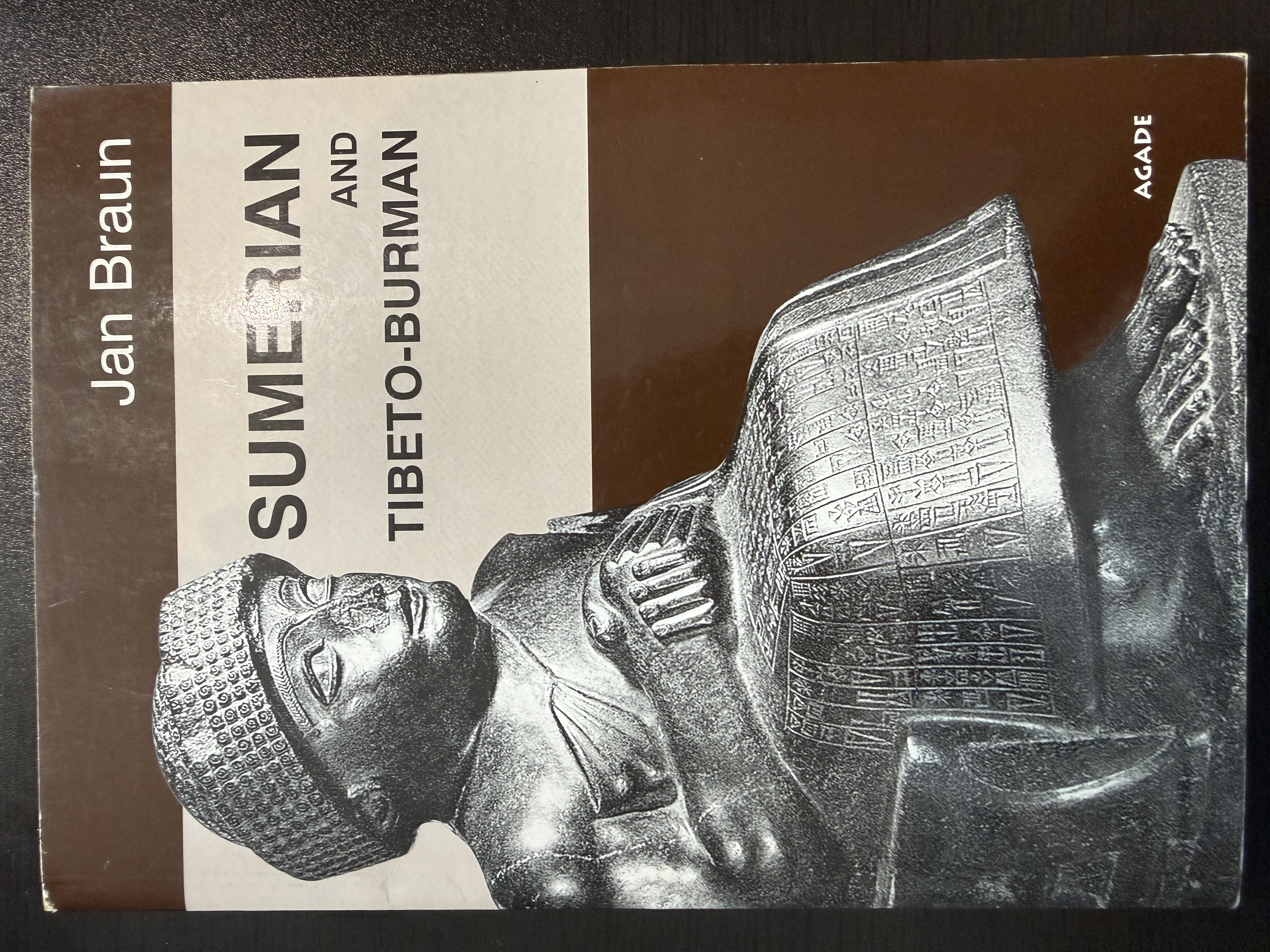 Front cover of the site author's physical copy of Sumerian and Tibeto-Burman