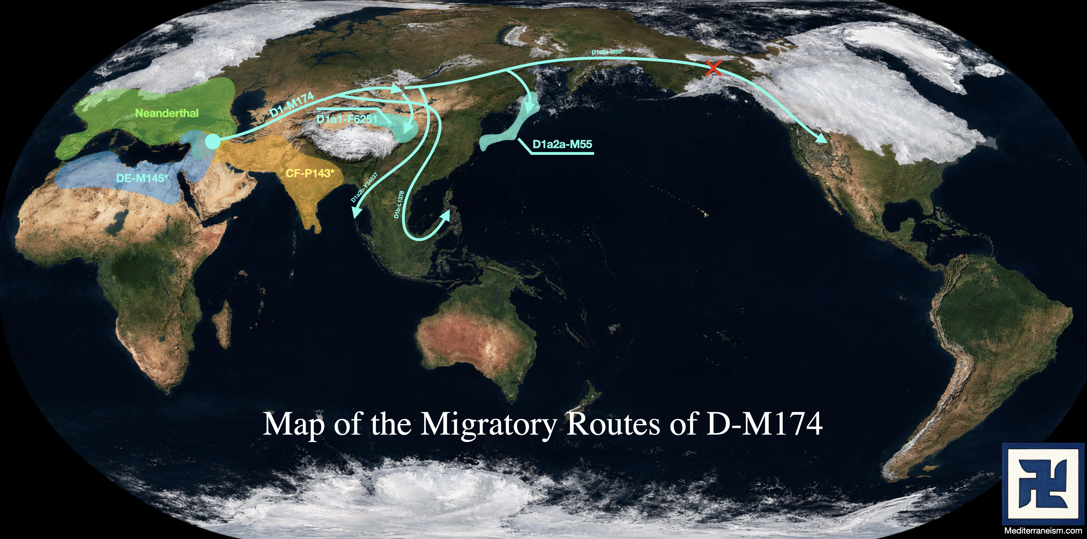 Map of the Migratory Routes of D-M174